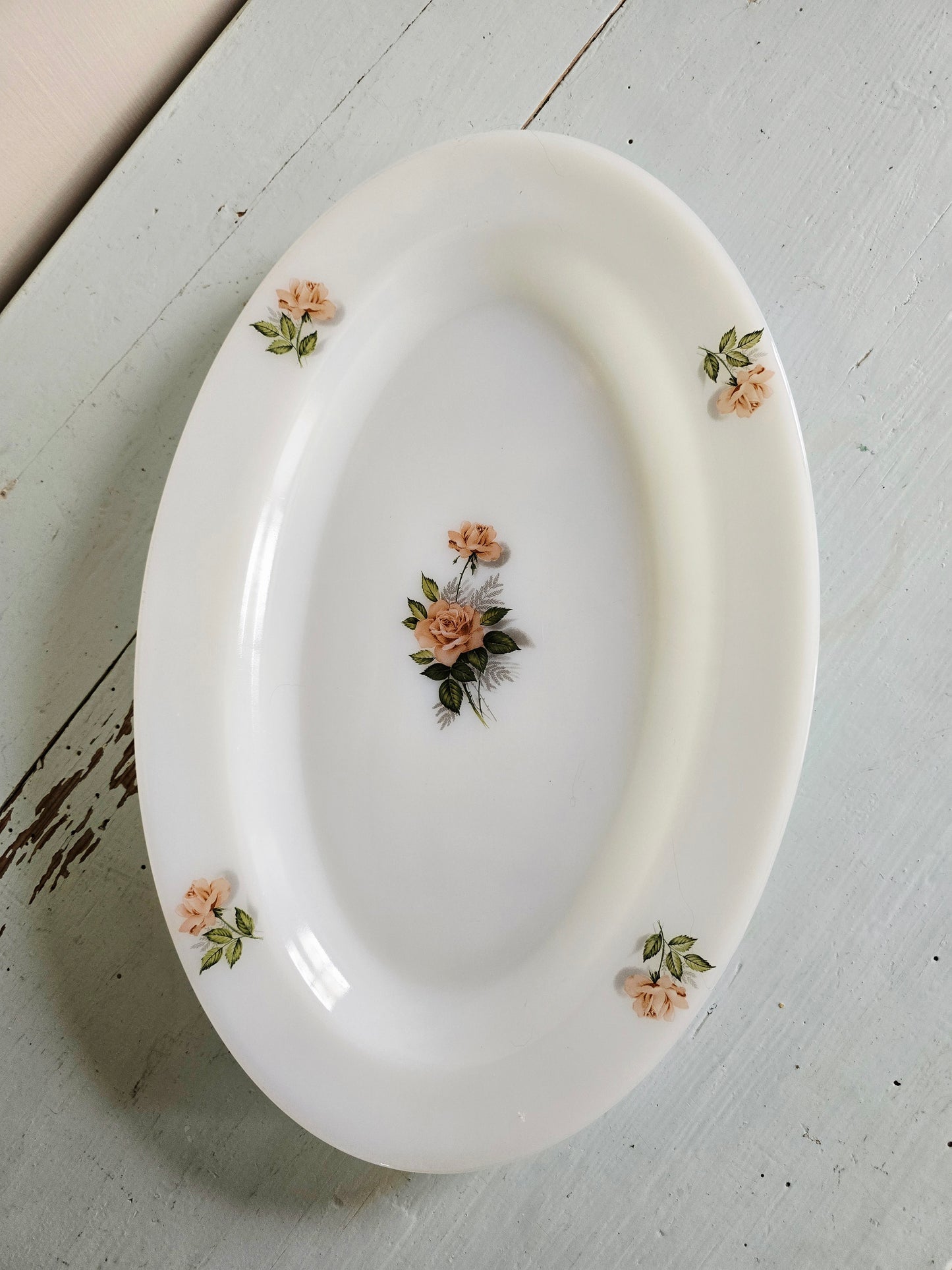 Le plat arcopal Roses
