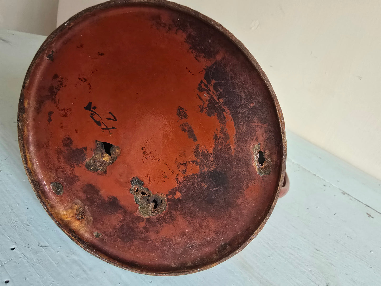La cafetière en tôle émaillée