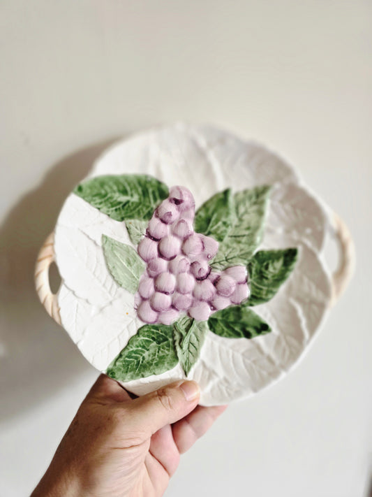 L'assiette à dessert en barbotine